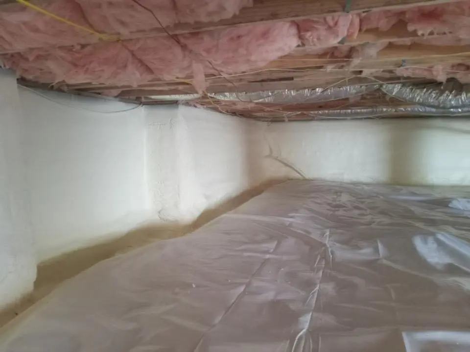 Crawl space encapsulation with closed-cell spray foam for Attic Insulation in Westview